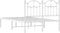 vidaXL - Bedframe - met - hoofdbord - metaal - wit - 120x190 - cm
