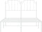 vidaXL - Bedframe - met - hoofdbord - metaal - wit - 120x190 - cm