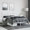 vidaXL - Bedframe - met - hoofdbord - metaal - wit - 120x190 - cm