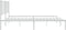 vidaXL - Bedframe - met - hoofdbord - metaal - wit - 120x190 - cm