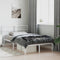 vidaXL - Bedframe - met - hoofdbord - metaal - wit - 120x190 - cm