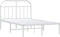 vidaXL - Bedframe - met - hoofdbord - metaal - wit - 120x190 - cm