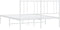 vidaXL - Bedframe - met - hoofdbord - metaal - wit - 120x190 - cm