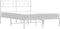 vidaXL - Bedframe - met - hoofdbord - metaal - wit - 120x190 - cm