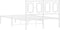 vidaXL - Bedframe - met - hoofdbord - metaal - wit - 120x190 - cm
