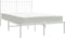 vidaXL - Bedframe - met - hoofdbord - metaal - wit - 120x190 - cm