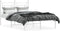 vidaXL - Bedframe - met - hoofdbord - metaal - wit - 120x190 - cm