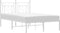vidaXL - Bedframe - met - hoofdbord - metaal - wit - 120x200 - cm