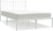 vidaXL - Bedframe - met - hoofdbord - metaal - wit - 120x200 - cm