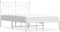 vidaXL - Bedframe - met - hoofdbord - metaal - wit - 120x200 - cm