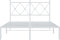 vidaXL - Bedframe - met - hoofdbord - metaal - wit - 120x200 - cm