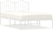 vidaXL - Bedframe - met - hoofdbord - metaal - wit - 120x200 - cm