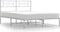 vidaXL - Bedframe - met - hoofdbord - metaal - wit - 120x200 - cm