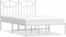 vidaXL - Bedframe - met - hoofdbord - metaal - wit - 120x200 - cm