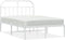 vidaXL - Bedframe - met - hoofdbord - metaal - wit - 120x200 - cm
