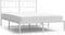 vidaXL - Bedframe - met - hoofdbord - metaal - wit - 120x200 - cm