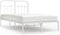 vidaXL - Bedframe - met - hoofdbord - metaal - wit - 120x200 - cm
