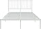 vidaXL - Bedframe - met - hoofdbord - metaal - wit - 120x200 - cm