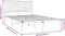 vidaXL - Bedframe - met - hoofdbord - metaal - wit - 120x200 - cm