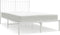 vidaXL - Bedframe - met - hoofdbord - metaal - wit - 120x200 - cm
