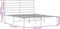 vidaXL - Bedframe - met - hoofdbord - metaal - wit - 120x200 - cm