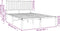 vidaXL - Bedframe - met - hoofdbord - metaal - wit - 120x200 - cm