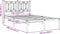 vidaXL - Bedframe - met - hoofdbord - metaal - wit - 120x200 - cm