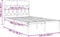 vidaXL - Bedframe - met - hoofdbord - metaal - wit - 120x200 - cm