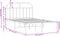 vidaXL - Bedframe - met - hoofdbord - metaal - wit - 120x200 - cm