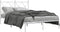 vidaXL - Bedframe - met - hoofdbord - metaal - wit - 120x200 - cm