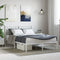 vidaXL - Bedframe - met - hoofdbord - metaal - wit - 120x200 - cm