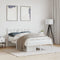 vidaXL - Bedframe - met - hoofdbord - metaal - wit - 120x200 - cm