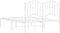 vidaXL - Bedframe - met - hoofdbord - metaal - wit - 120x200 - cm