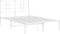 vidaXL - Bedframe - met - hoofdbord - metaal - wit - 120x200 - cm