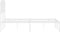 vidaXL - Bedframe - met - hoofdbord - metaal - wit - 120x200 - cm