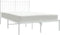 vidaXL - Bedframe - met - hoofdbord - metaal - wit - 120x200 - cm