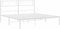 vidaXL - Bedframe - met - hoofdbord - metaal - wit - 120x200 - cm