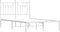 vidaXL - Bedframe - met - hoofdbord - metaal - wit - 120x200 - cm