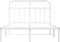 vidaXL - Bedframe - met - hoofdbord - metaal - wit - 120x200 - cm