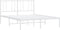 vidaXL - Bedframe - met - hoofdbord - metaal - wit - 120x200 - cm