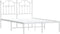 vidaXL - Bedframe - met - hoofdbord - metaal - wit - 120x200 - cm