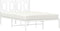 vidaXL - Bedframe - met - hoofdbord - metaal - wit - 120x200 - cm