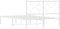vidaXL - Bedframe - met - hoofdbord - metaal - wit - 120x200 - cm