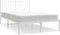 vidaXL - Bedframe - met - hoofdbord - metaal - wit - 120x200 - cm