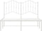 vidaXL - Bedframe - met - hoofdbord - metaal - wit - 120x200 - cm