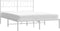 vidaXL - Bedframe - met - hoofdbord - metaal - wit - 120x200 - cm
