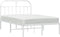 vidaXL - Bedframe - met - hoofdbord - metaal - wit - 120x200 - cm