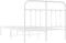vidaXL - Bedframe - met - hoofdbord - metaal - wit - 120x200 - cm