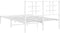 vidaXL - Bedframe - met - hoofdbord - metaal - wit - 120x200 - cm