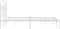 vidaXL - Bedframe - met - hoofdbord - metaal - wit - 120x200 - cm